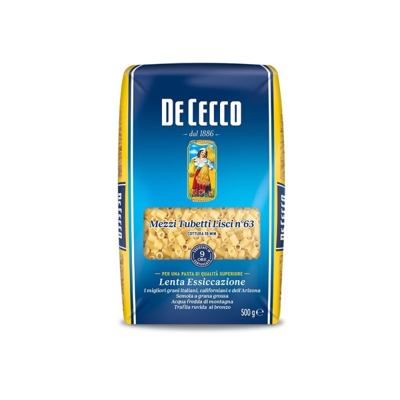 De Cecco Mezzi Tubetti n.63 (500g) (24 in a box)