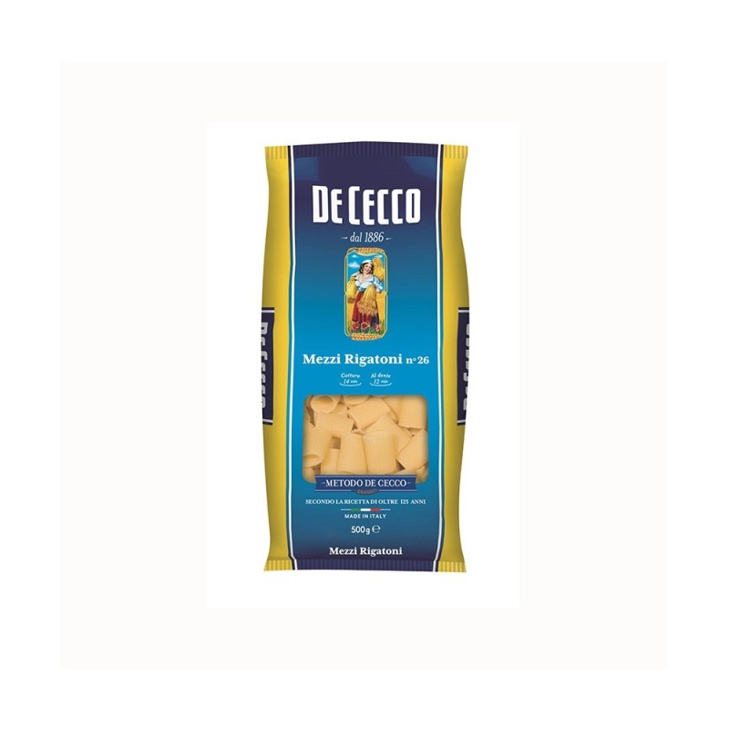 De Cecco Mezzi Rigatoni n.26 (500g) (24 in a box)