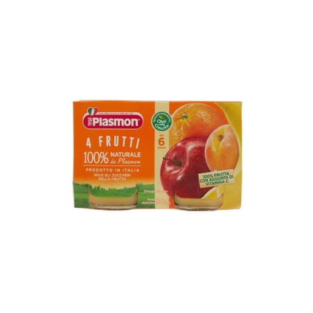 Plasmon 4 Fruits meal puree (2x104g) (12 in a box)