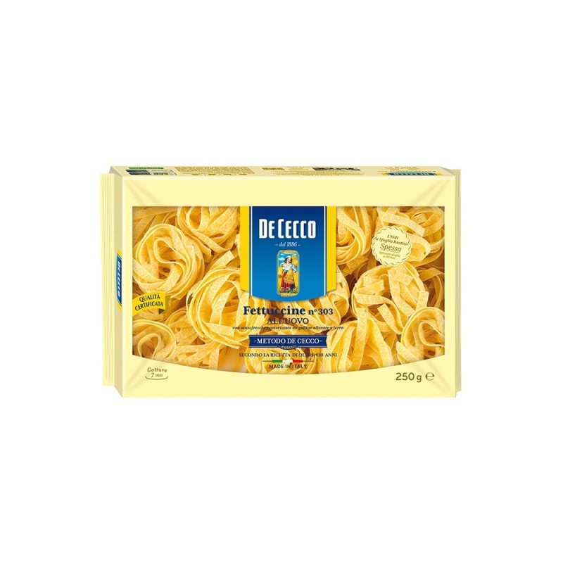 De Cecco Fettuccine Egg Pasta n. 303 (500g) (8 in a box)