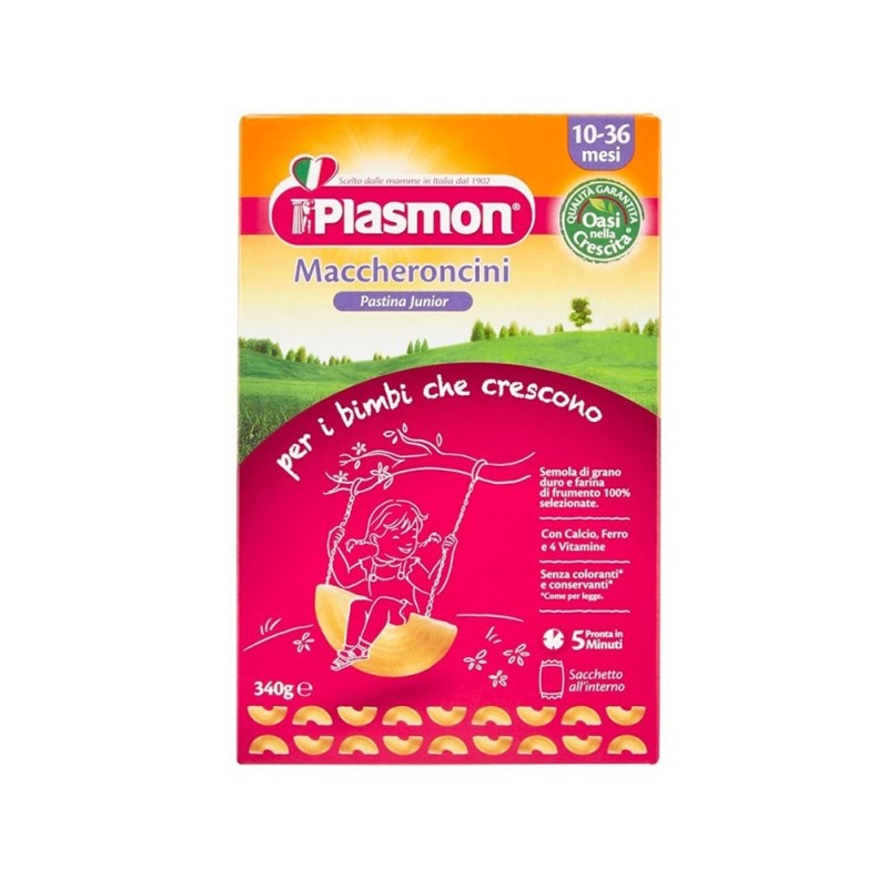 Plasmon Maccheroncini Small Pasta (340g) (12 in a box)