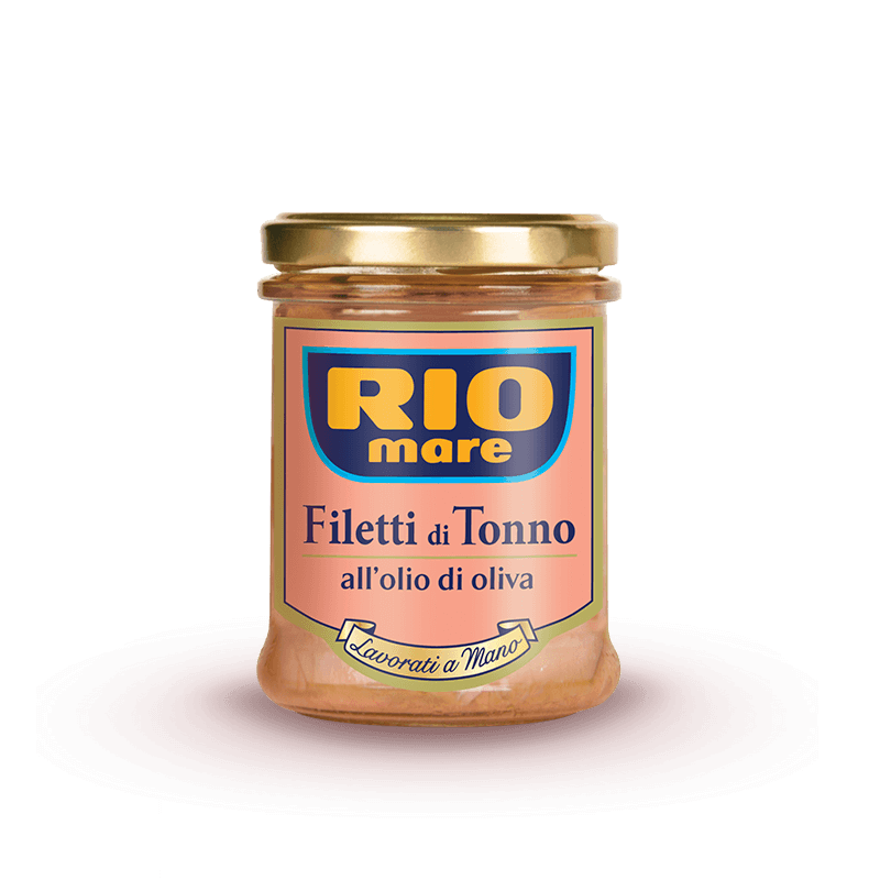 Rio Mare tuna fillets in glass jar with olive oil (180g) (12 in a box)