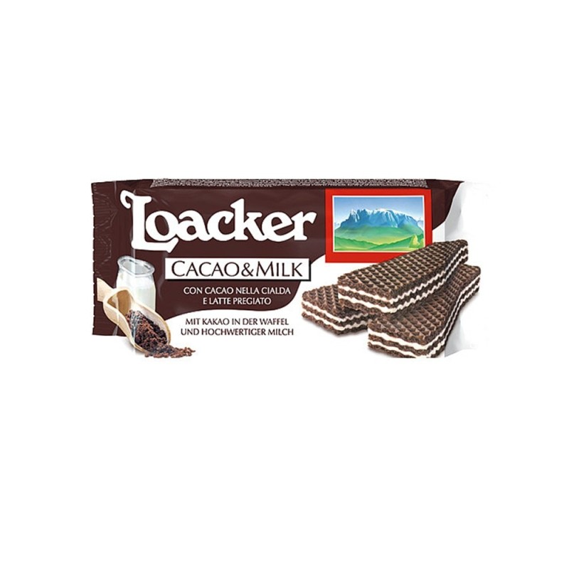 Loacker cacao&milk (4x45g - 180g) (18 in a box)