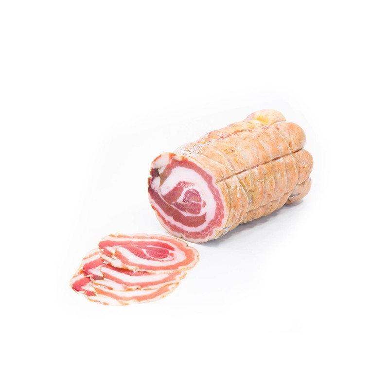 Sliced Cured Pancetta Coppata - Pork Belly (100gx10 - vacuum pack)